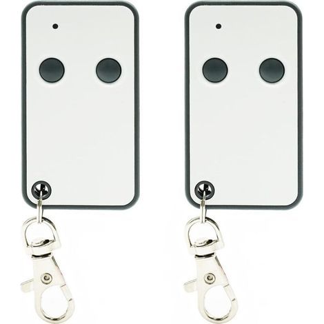 Télécommande 2 canaux 433,92 MHz pour portail et porte de garage – Lot de 2 avec code fixe et signal sonore (1/5)