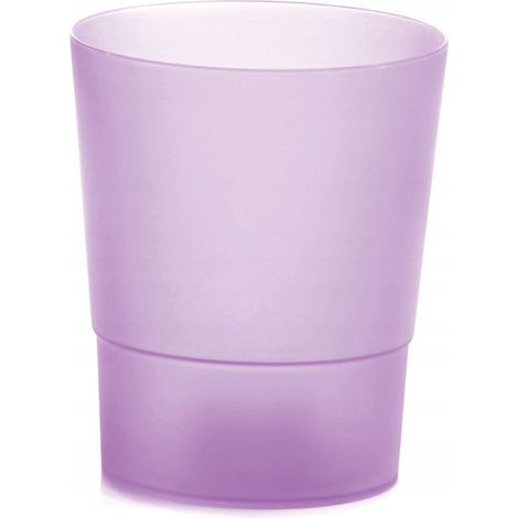 Maceta de plástico con tapa para orquídeas, transparente, morada, 12,5 cm, Coubi