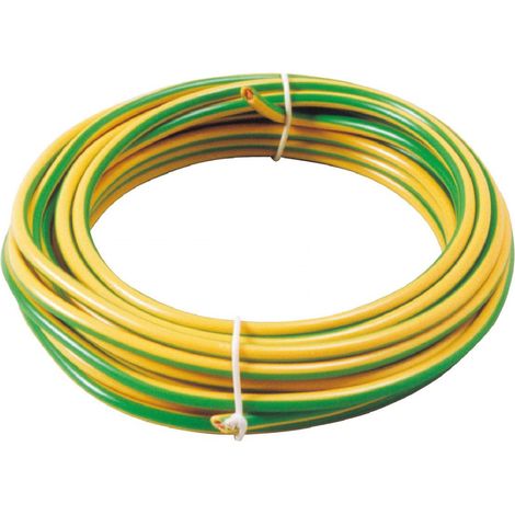 Cable eléctrico H07 V-U 1,5 mm² 5 Verde / Amarillo