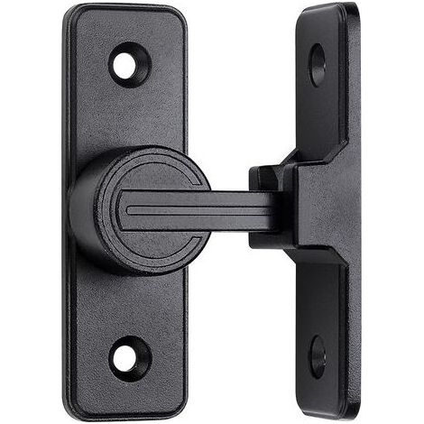 Verrous et loquets pour portes de grange coulissantes, loquets de porte à angle droit de 90 degrés, loquets de porte de sécurité à loquet basculant adaptés au jardin, à la salle de bain et à l'extérie (1/4)