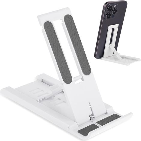 Support téléphone Bureau réglable Pliable, Support de téléphone Portable Support Téléphone Bureau Portable Compatible avec Tous Les Téléphones Portables (1/5)