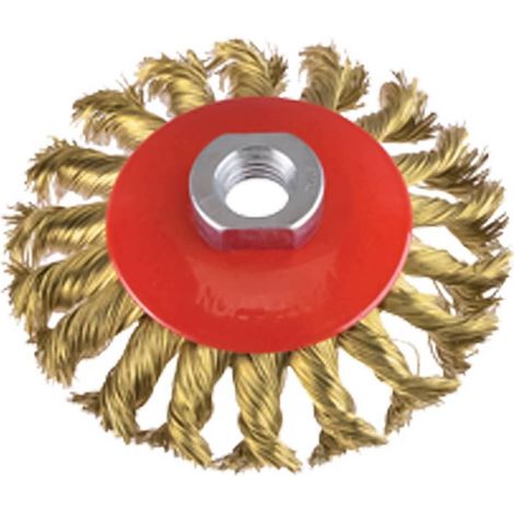 SPAZZOLA CIRCOLARE CONICA Ø mm 120 - foro M 14