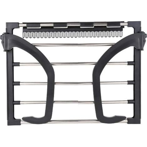 Séchoir à linge pour radiateur - Portable - Tube circulaire - Petite taille - Noir - 32 x 40 cm
