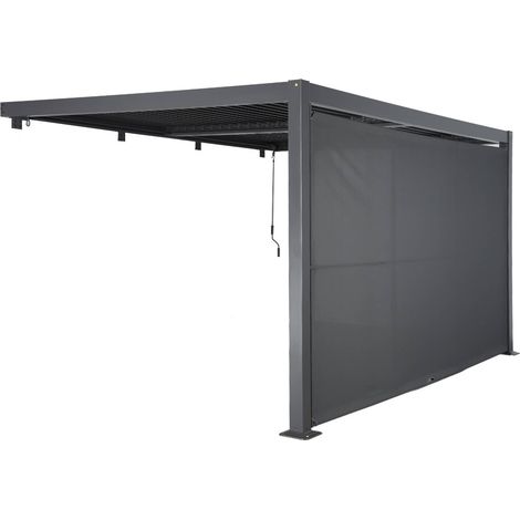 Lean to pergola with louvered roof aluminium 4 x 3m Palace + awning 4m anthracite (1/5)