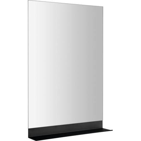 SECA Miroir avec étagère 40x65cm, sans CU, noir mat (1/4)