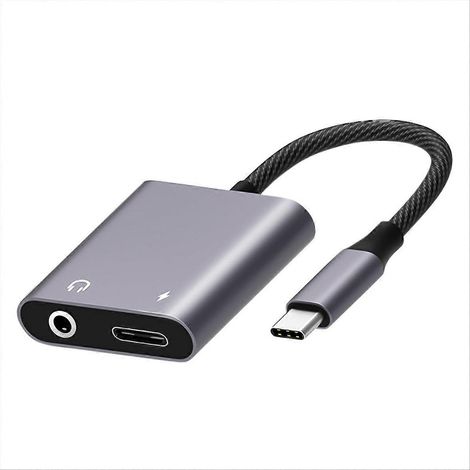 2-in-1 USB-C-auf-3,5-mm-Kopfhöreranschluss- und Ladeadapter, Aux-Kabel für iPhone 15/16 Pro/Max/Plus (1/5)