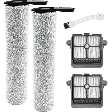 Kit d'accessoires pour Tineco Floor One S7 Steam aspirateur, 2 rouleaux à brosse + 2 filtres Hepa + 1 brosse de nettoyage (1/5)