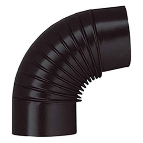 EMAILLIERTER 90°-Bogen 'CLASSIC' Ø 100 mm - Farbe schwarz