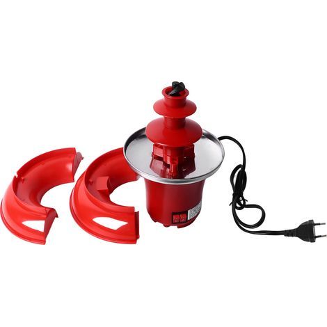 Fontaine à fondue au chocolat électrique à 3 niveaux pour les fêtes Trempez des fraises, des quartiers de pomme, des légumes 17 onces (1/5)