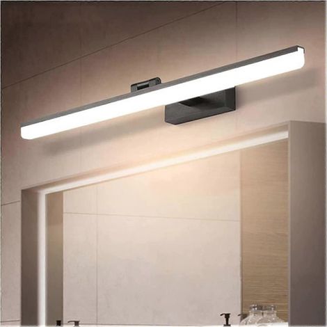 Moderne, wasserdichte LED-Badezimmerspiegelleuchte, schwarze Wand-Schminklampe