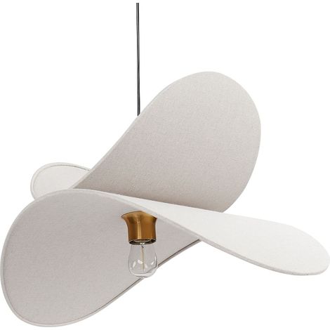 Pendant Lamp MASCOTA Faux Linen Light Grey