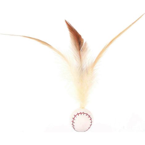 Ensemble de 3 balles interactives à plumes pour chat, balles rebondissantes pour chat d'intérieur, balles flottantes pour animaux de compagnie à haut rebond (1/5)