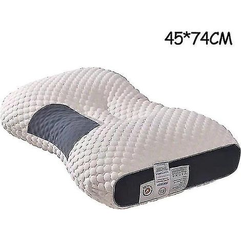 Oreiller cervical orthopédique favorisant le sommeil et protégeant la nuque. Oreiller de massage spa en fibres de soja pour un sommeil réparateur.-AquaForge (1/5)