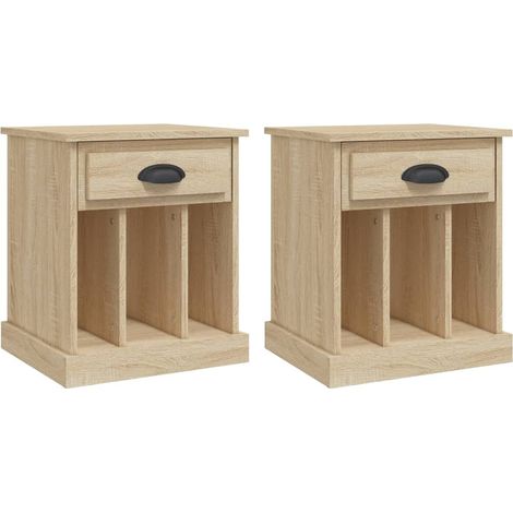 Maison Exclusive - Mesitas de noche 2 unidades color roble Sonoma