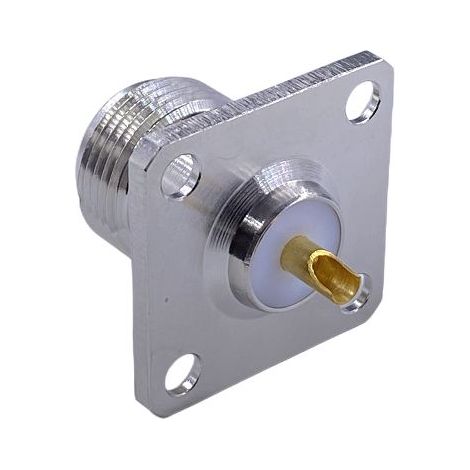 Connecteur N RS PRO Mâle Droit, raccordement A souder 50O Montage panneau ( Prix pour 1 )
