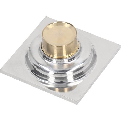 Grille de douche carrée en métal électroplaqué à haut débit pour salle de bain avec couvercle (1/5)