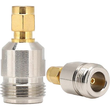 Deux adaptateurs de connecteurs coaxiaux SMA mâle vers N femelle pour antennes et radios. (1/5)
