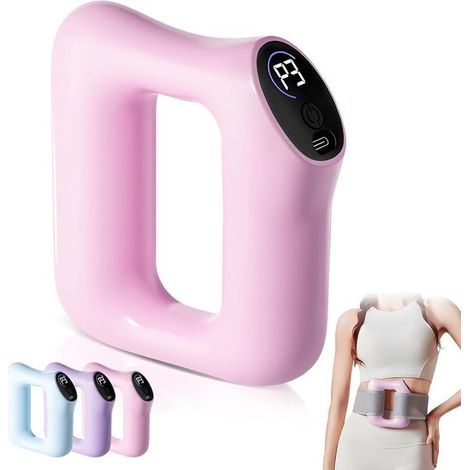 Anillo masajeador eléctrico ergonómico rosa para quemar grasa y tratar la fascia corporal. (1/5)