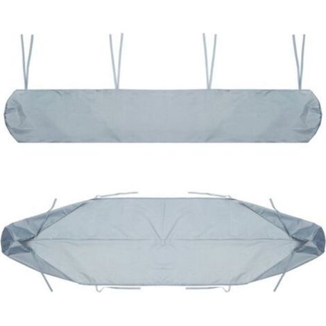 Sac de protection pour parasol de 5 mètres (gris), housse anti-poussière pour parasol de terrasse, housse de rangement noire pour terrasse et jardin (1/4)