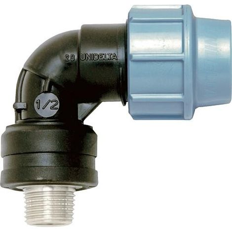 Coude 90° avec filetage mâle en laiton 20mm x 1/2 (1/2)