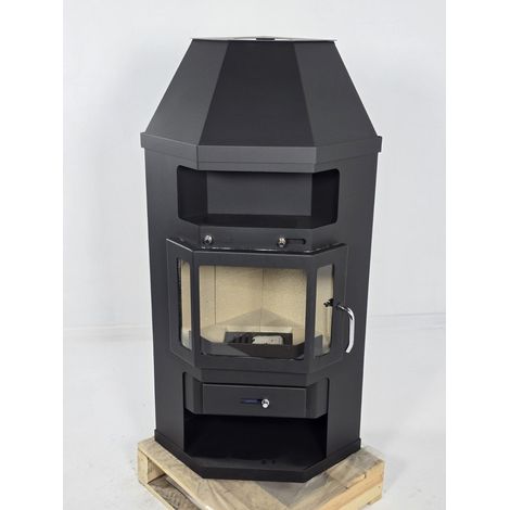 Stufa a legna Victoria Panama A da 10,25 kW colore nero (1/5)