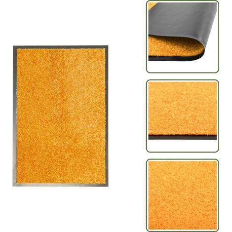 Tappetino per ingresso - vidaXL Zerbino Lavabile Arancione 40x60 cm - Tappetino per esterno