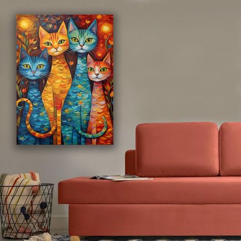Decorazione artistica da parete con stampa su tela Painting Multicolore (1/3)