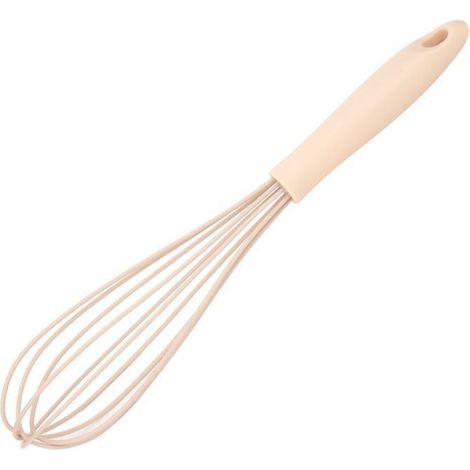 Mini batteur à ufs manuel en silicone, mélangeur, mousseur, ustensiles de cuisine, rose (1/4)