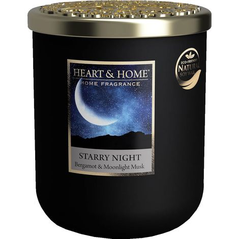 Grande Bougie à la cire de soja Nuit Étoilée - Heart and Home (1/2)