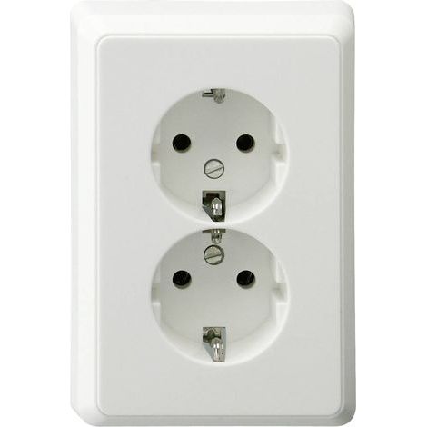 REV 0510066992 x2 Prise de courant encastrable IP20 blanc Q727662 (1/3)