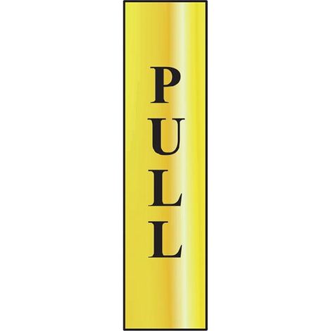 Scan 6034 Pull Vertical - Polished Brass Effect 50 x 200mm SCA6034