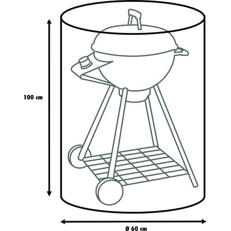 Primaster Schutzhülle Universal ß60x100 cm für Kugelgrills und Water Smoker (1/3)