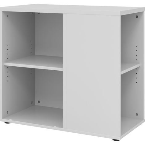 bümö office Anstellcontainer - mit 4 Regalfächern   Grau