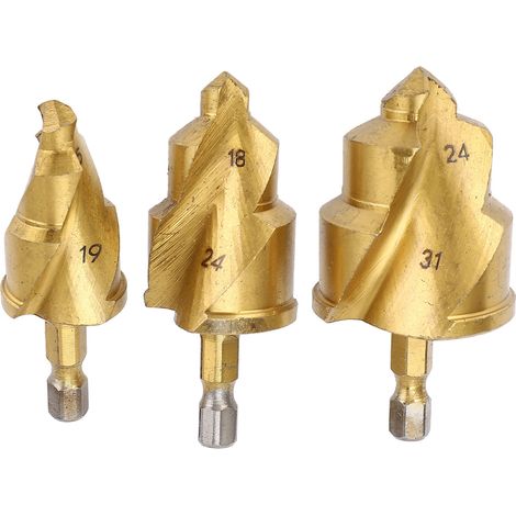 Forets de levage de conduites d'eau, alésage robuste, outil de réparation et d'expansion de tuyaux PPR avec butée rotative, tige hexagonale de 1/4 po (1/5)