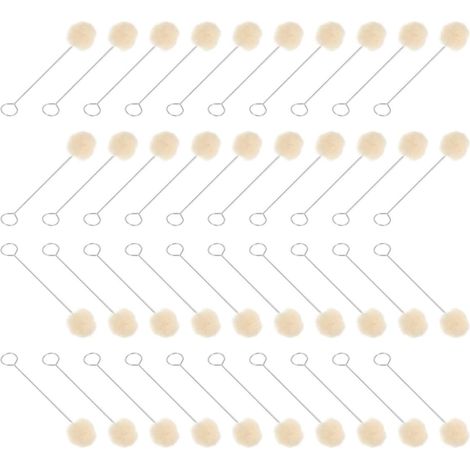 Applicateurs de Teinture pour Cuir Brosses à Boules de Laine, 40 Pièces, Poignée Longue, pour Projets DIY et Artisanat (1/5)