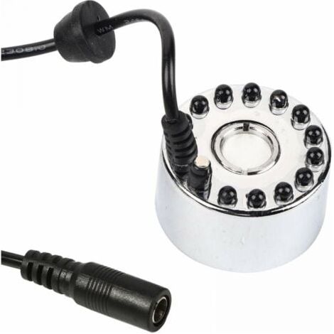 Atomiseur à ultrasons variable Fontaine Bassin Atomiseur Humidificateur d'air 12 LED 24V Couleur (Atomiseur à dégradé de trois couleurs + UE) Atomiseur Atomiseur LED à ultrasons (1/3)