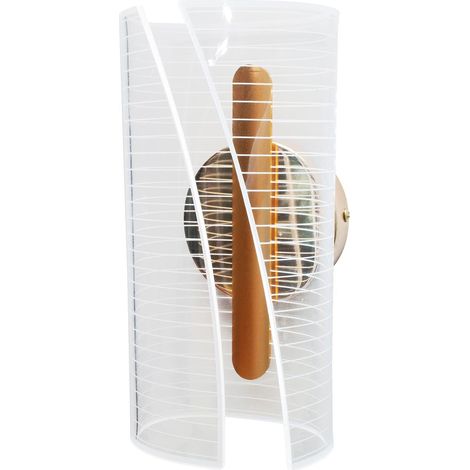 Applique LED da Parete Interno 6W CCT 3000K-4000K-6500K in Metallo Dorato con Diffusore Acrilico – Design Moderno Decorativo per Salotto, Camera, Corridoio