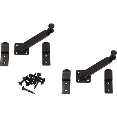 Lot de 2 jetés de volets de fenêtre 140 mm - Double - Pour volet - Noir - Poudre-NANOTEH (1/5)