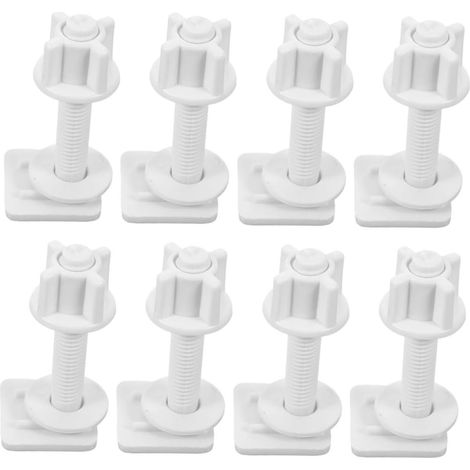 8 pièces Kit de Fixations pour Abattant Wc, Abs (1/5)