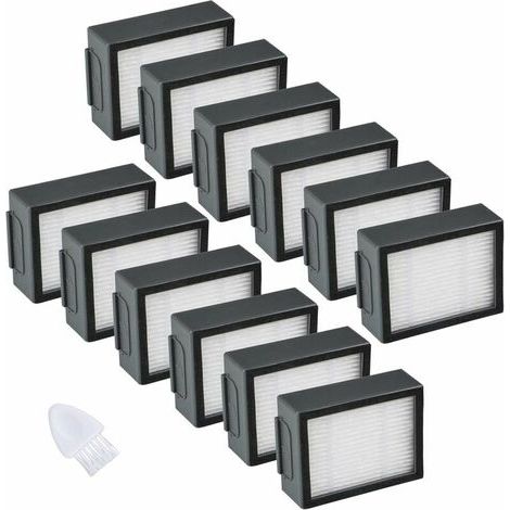 Paquete de 12 filtros compatibles con iRobot Roomba Serie e/i Filtro de repuesto de alto rendimiento - Accesorios para aspiradoras e5 e6 i3 i4 i6 i7 i7+ i8 i8+ (1/5)