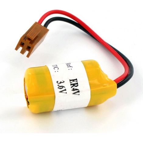 Pile lithium 3.6V 1/2AA + connecteur Fanuc (ER4V)