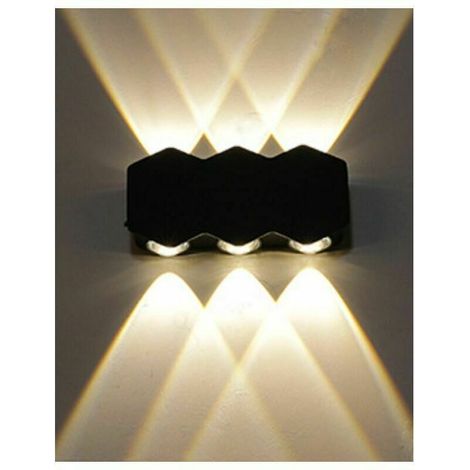 Vtizikl 6 LED Applique extérieure Intérieur et extérieur LED étanche blanc chaud lumière applique murale terrasse lampe (1/5)