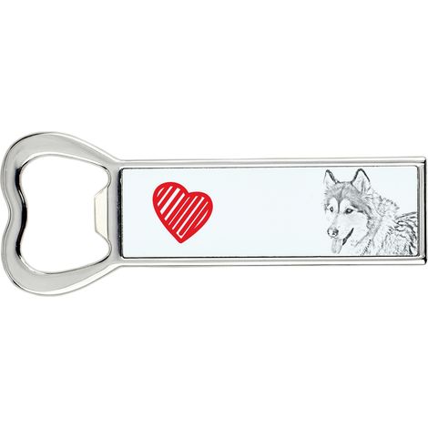 Alaskan Malamute - un apribottiglie con un cane, un apri-frigo personalizzato, un regalo unico per uomo di Art-Dog (1/5)