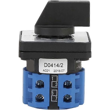 Sélecteur rotatif 3 positions 220 V 20 A (bleu)-Blue (1/4)