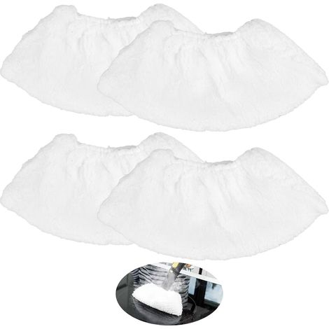 Set mit 4 Mikrofaserbezügen für Kärcher Dampfreiniger, waschbar und wiederverwendbar, kompatibel mit den Modellen EasyFix SC2, SC3, SC4 und SC5 sowie dem Zubehör für manuelle Düsen. (1/5)