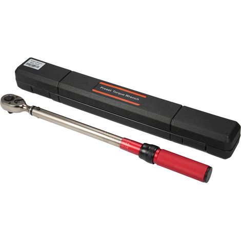 Clé dynamométrique à cliquet 1/2 pouce 72 dents réversible double sens avec bouton de dégagement pour entretien vélo moto auto (7.4-84.9ft.lb/10-120N.m)