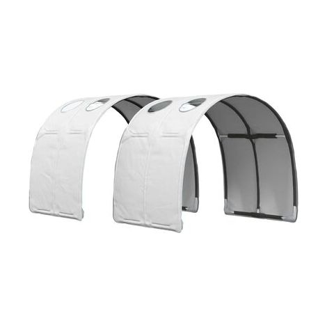 Lit haut pour enfant (avec bureau), ensemble 3 pièces, blanc, meuble de chambre, design contemporain, montage facile (1/5)