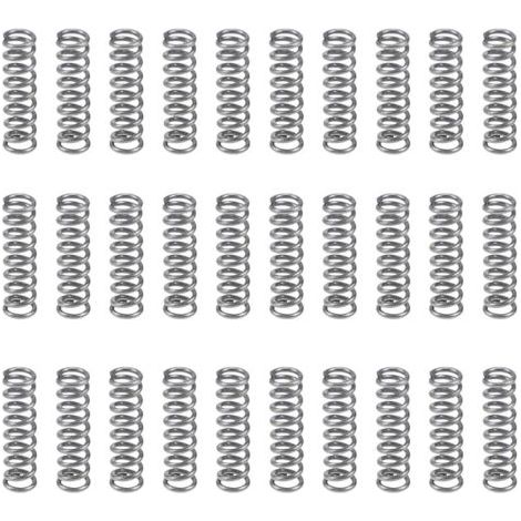 30 - Ressort De Compression - Acier Inoxydable 304 - Haute Résistance À La Corrosion Et Élasticité Pour Outils Et Jouets Argenté 10x3x0,5mm (1/5)