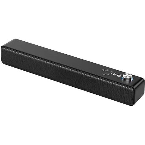 Barre de son Bluetooth avec caisson de basses, enceinte sans fil pour TV et musique, noire (1/5)