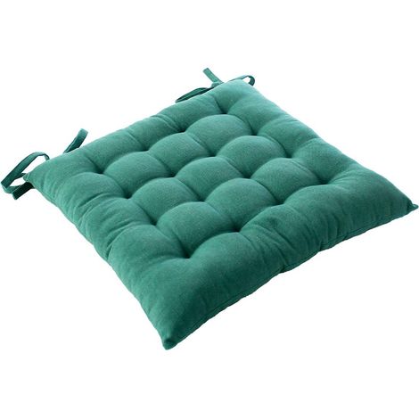Galette de Chaise Piquée "Cambria" 38x38cm Vert Jade